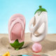 Internet Red Eggplant Thick Bottom Clip Flip-Flops Summer New Indoor and Outdoor Soft Bottom Stomp Feeling Bread Parent-Child Sandals