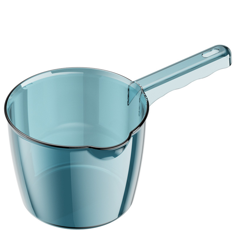 Light Luxury Transparent Water Scoop Long Handle Thickened Large Water Spoon Drifting Hanging Bathroom Shampoo Water Scoop Children's Bath Scoop