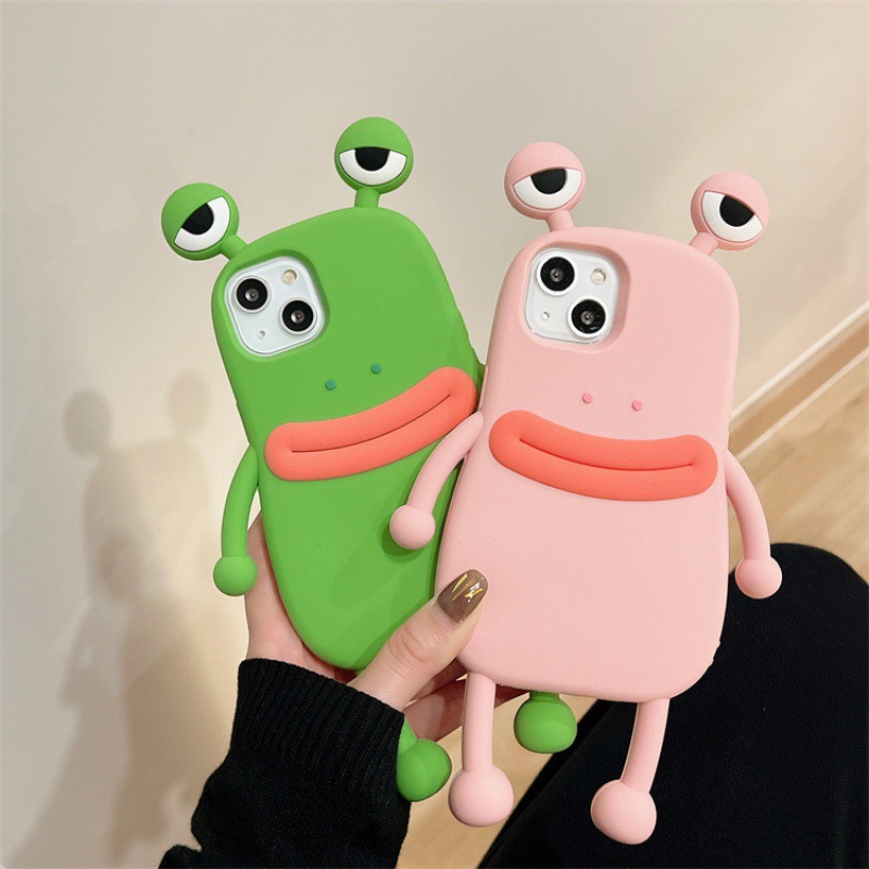 Sausage mouth frog for Apple 13proMax mobile phone shell silicone iPhone14 cartoon 12 funny 3D shell 11