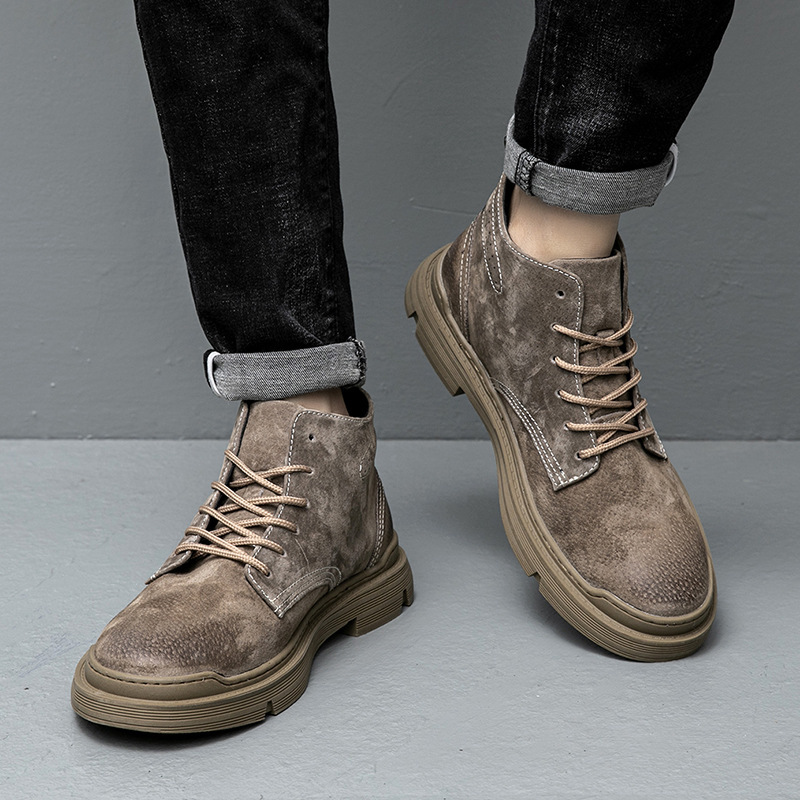 BUFFNY2023 spring new high-top height increasing workwear British street casual style trendy Martin boots men 936