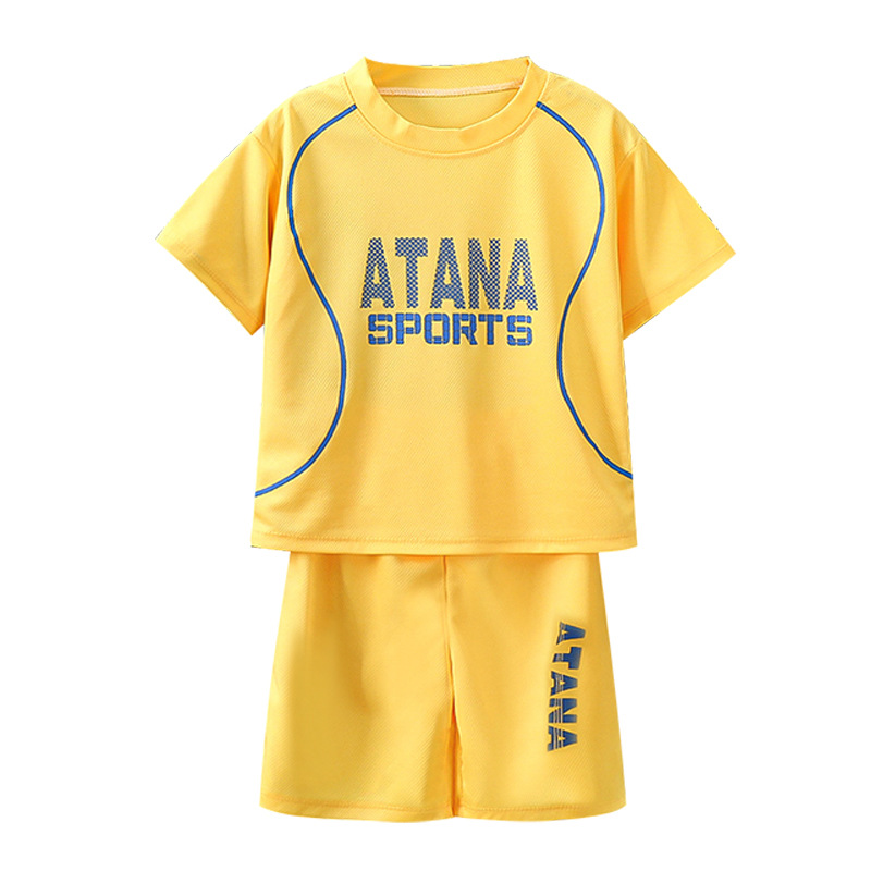 Boys' Quick-drying Clothes Children's Sports Suit Summer Girls' Basketball Suit Small and Medium-sized Children's Short-sleeved Western-style Football Suit