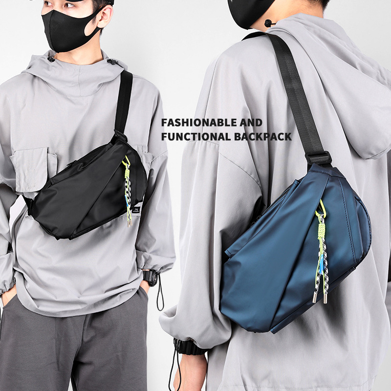 Cross-border New Spot Small Chest Bag Men's Casual Sports Crossbody Bag Fashionable Street Trendy Shoulder Bag Men's Bag