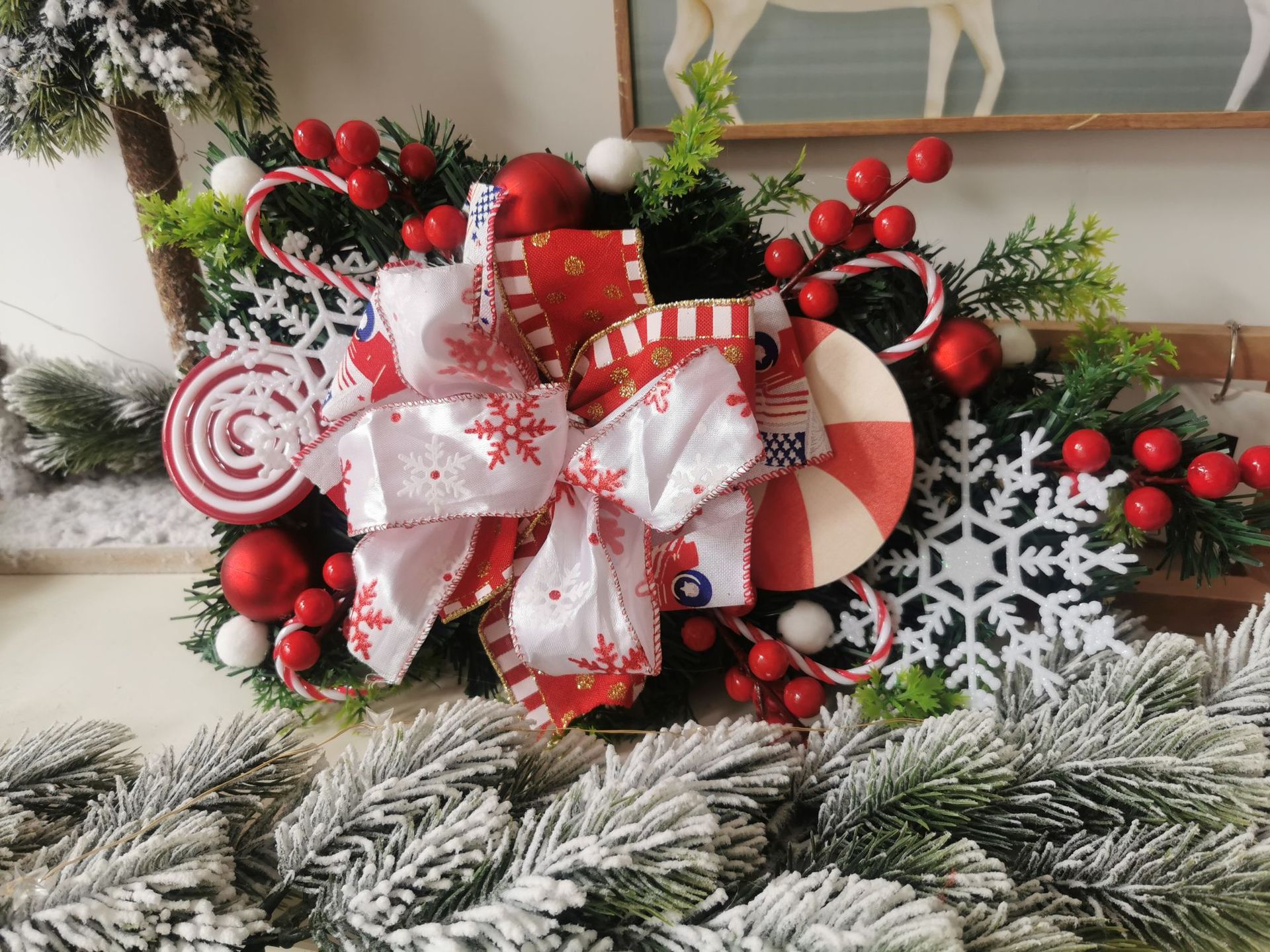 Christmas Inverted Tree Christmas Door Hanging Christmas Candy Inverted Tree Wall Decoration_voghion.com