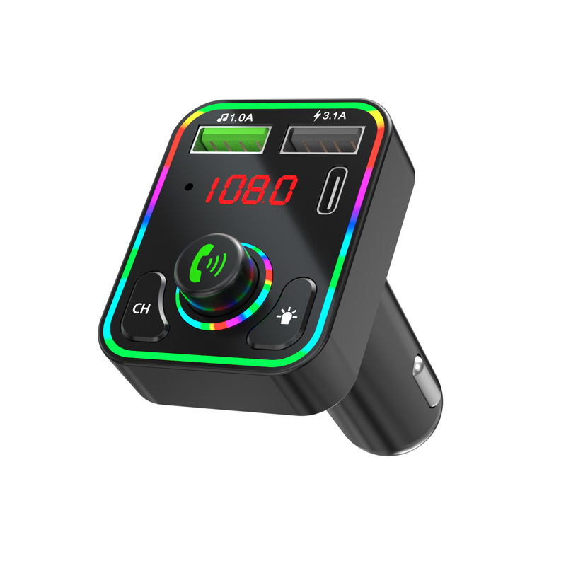 F3車載mp3 bluetoothプレーヤーusbメモリ音楽pd充電器急速充電ハンズフリー通話受信機fm送信機|undefined