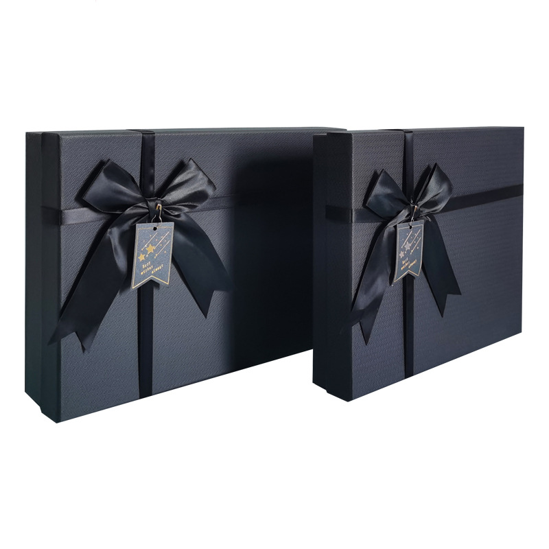 Heaven and Earth Cover Black Bow Gift Box Notebook Photo Frame Gift Box Shirt Gift Box Business Gift Box