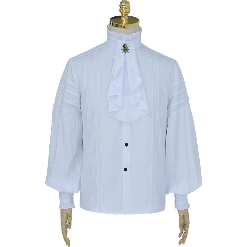 Manzhixin Halloween Performance Dress Renaissance Costume Shirt Medieval Steampunk Pirate Top