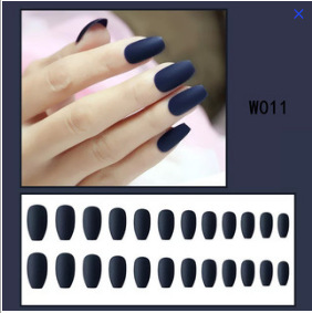 Frosted Solid Color Nail Art Patch Wear Armor Removable Fake Nail Patch Finished Nail Art Patch Wholesale