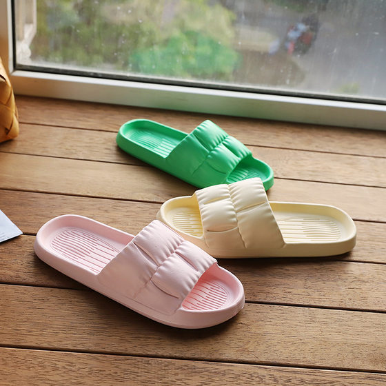 New Style Summer Soft Bottom eva Household Slippers Women's Non-Slip Home Indoor Bathroom Bathing Couple's Summer Sandals and Slippers for Men