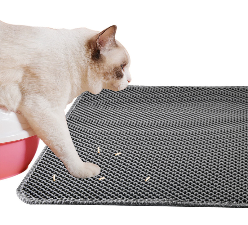 二層eva滑り止め猫砂マットペットベッド猫ケージペットマット犬小屋マット落砂マットペット用品|undefined