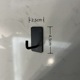 Long black 7 hook (with glue)