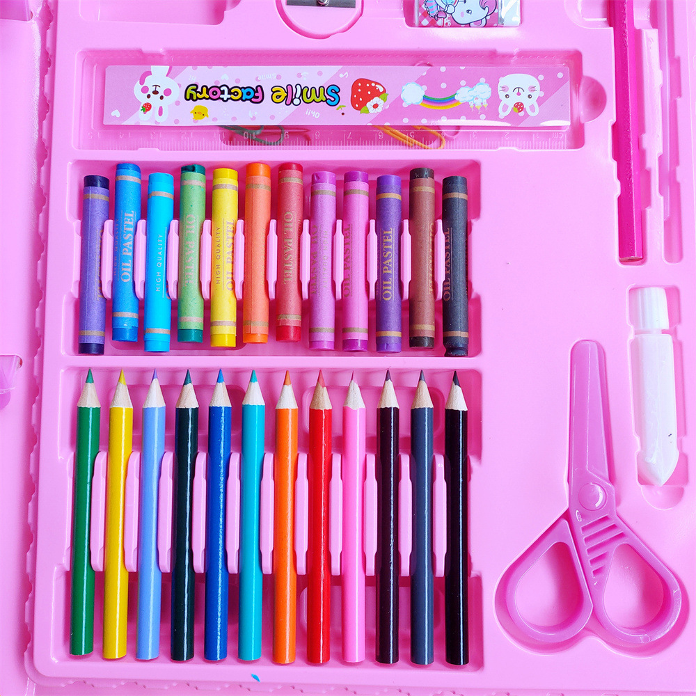 Children's Stationery 86 Pieces Brush Combination Set Painting Set Crayon Watercolor Pen Gift Washable Art Painting Tools