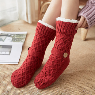 Christmas socks lamb velvet floor socks snow socks velvet home sleep socks carpet socks wholesale