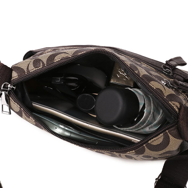 New 2024 Large Capacity Multi-layer Women's Crossbody Bag Shoulder Fashionable Printed Bag Middle-aged Mother Coin Purse