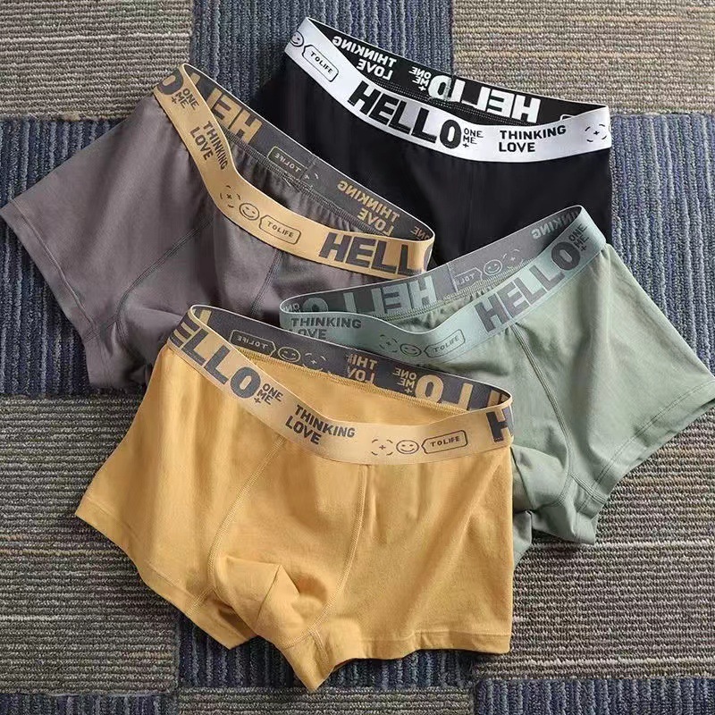 Men's underwear men's wholesale large size mid-waist antibacterial breathable comfortable cotton boxer shorts head male manufacturers on behalf of the hair