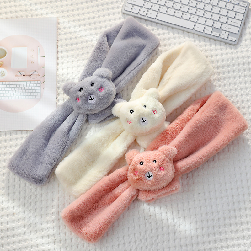 Autumn and winter baby boys and girls plush fruit scarf children imitation wrasse wool scarf winter warm boys and girls