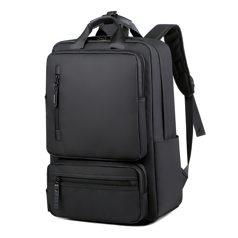 Cross-border Multi-functional Backpack Backpack Men's Laptop Film Computer Bag Black Portable College Style Student Schoolbag