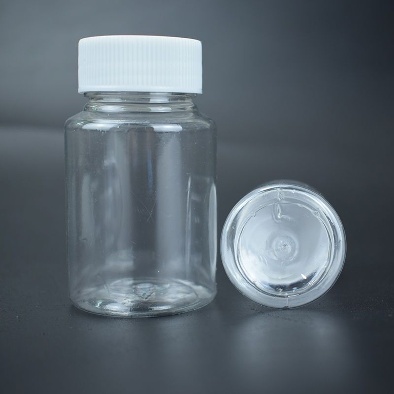 Wholesale 15 30 50 80 100ml plastic bottle transparent large mouth bottle sealed capsule wide mouth bottle PET medicine bottle