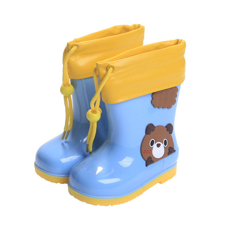 New children's rain boots cartoon waterproof plus velvet warm and comfortable rubber shoes manufacturers wholesale custom boys and girls rain boots