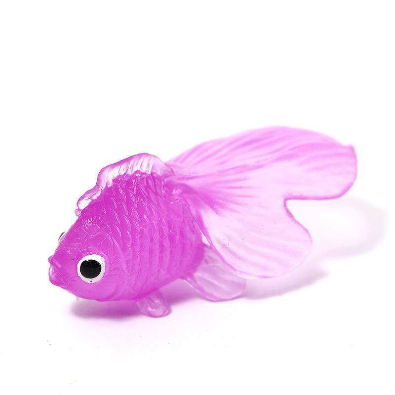 Factory direct supply Japan Taiwan popular soft glue 3.7cm goldfish TPR big tail goldfish floating toy