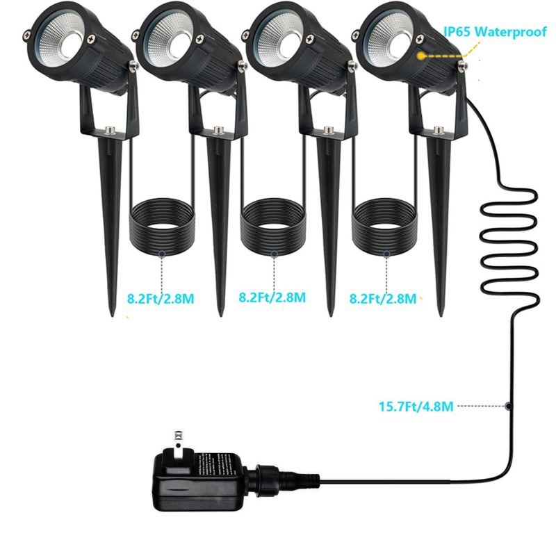 Zhongshan factory LED plug light smart Bluetooth colorful tree landscape light 1 drag 6 RF remote control RGB lawn light