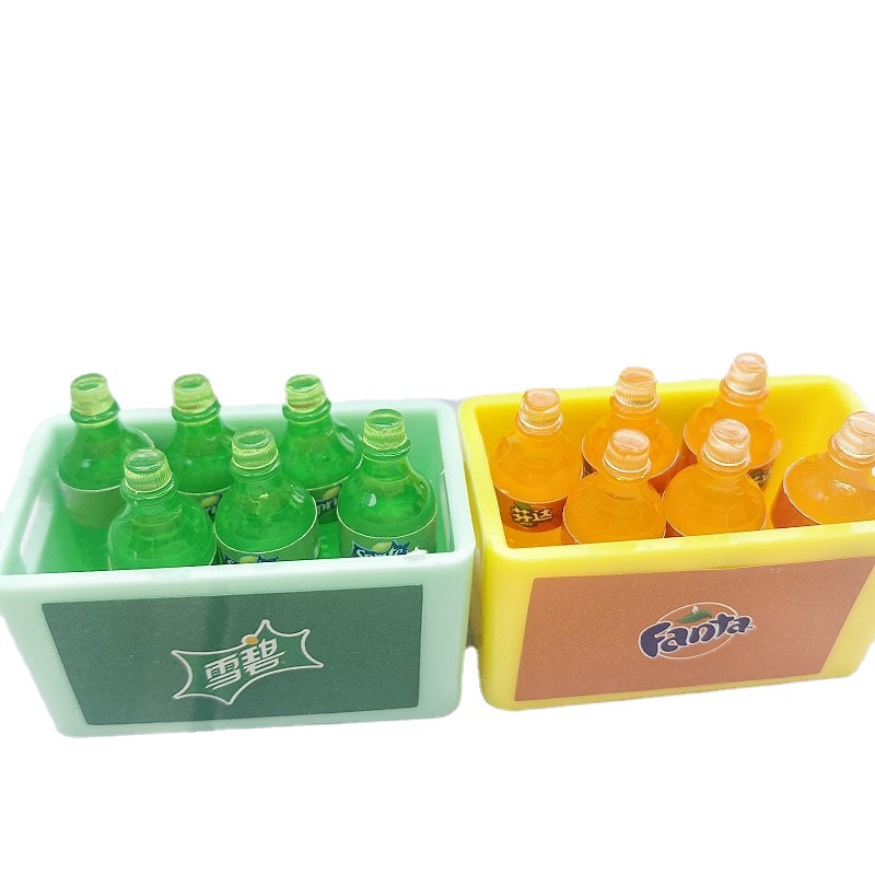 Mini Coke Sprite Convenience Store Wholesale Accessories Jewelry Simulation Food Play Miniature Wine Bottle Toy Beverage Bottle Ornaments