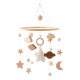 Star Moon Clouds Baby Bed Pendant Baby Bed Bell Simple Baby Room Decoration Wooden Wind Bell Hanging Decoration