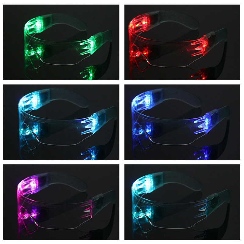 The Second Generation Colorful LED Glasses Birthday Party Bar Music Festival Christmas Technology Sci-fi Mirror