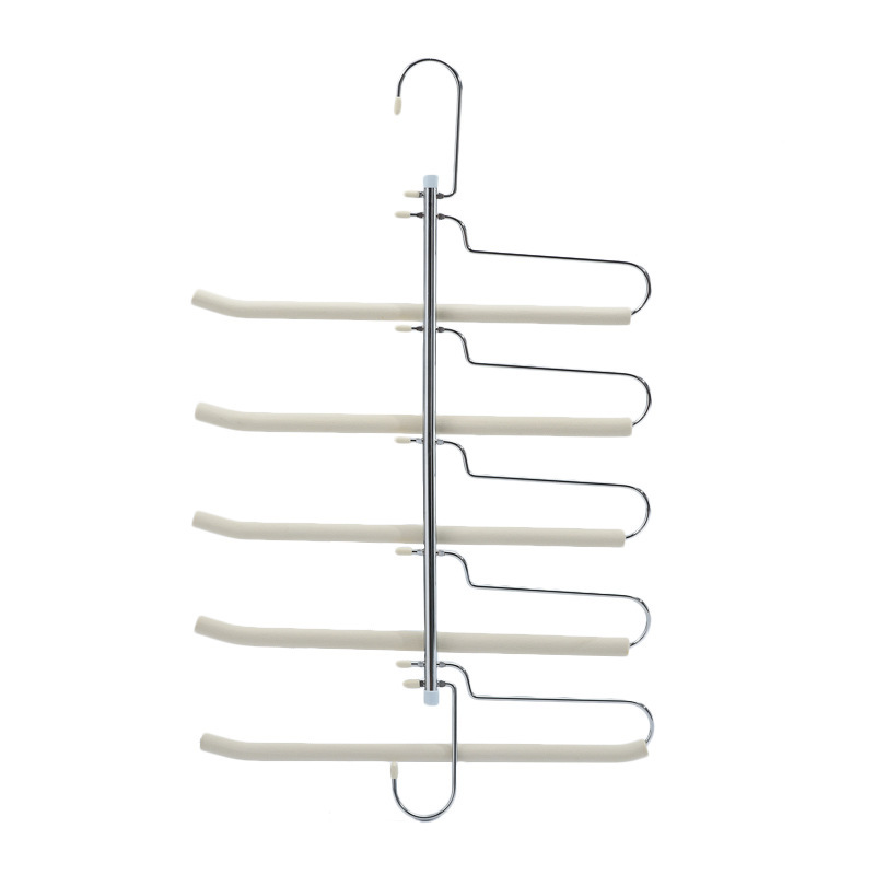 Multifunctional folding multi-layer pants hanger wholesale non-slip metal storage hanger pants rack home Amazon exclusive