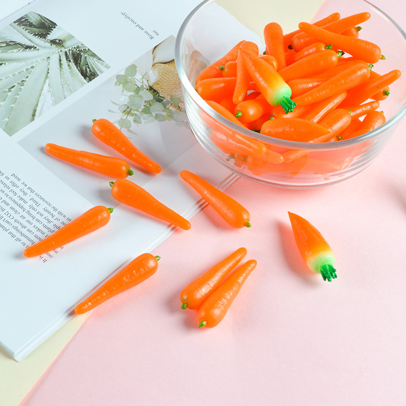 PVC simulation miniature mini carrot model vegetable food food play diy keychain pendant accessories material