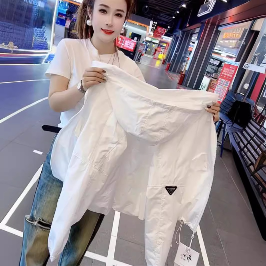 Outlets ~ Shopping Mall Counter White Coat Women's Spring New Casual Short Coat Jacket Thin Top