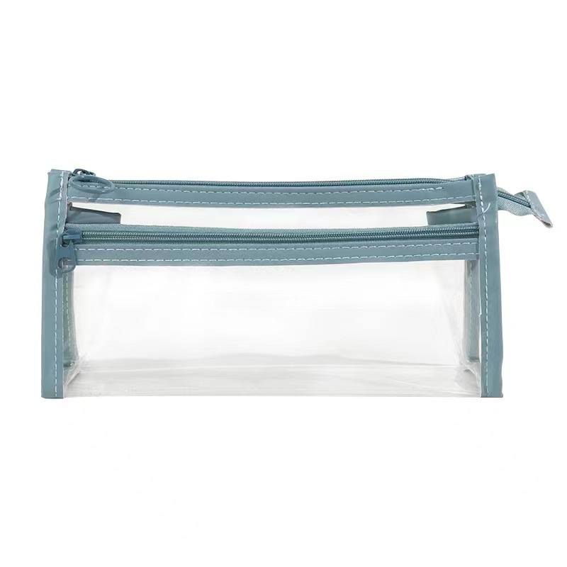 Double-layer transparent pencil case special for examination large-capacity simple entrance examination for senior high school entrance examination ins Japanese high-value men and women