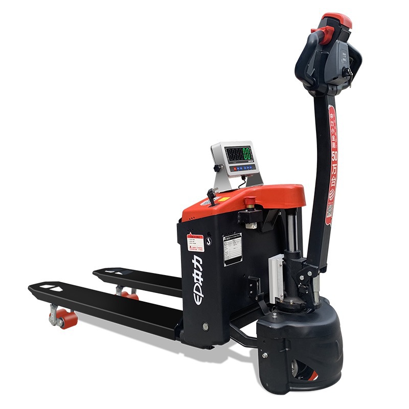 Zhongli electronic scale forklift with printing weighing hydraulic handling logistics floor scale manual electric scale forklift with scale