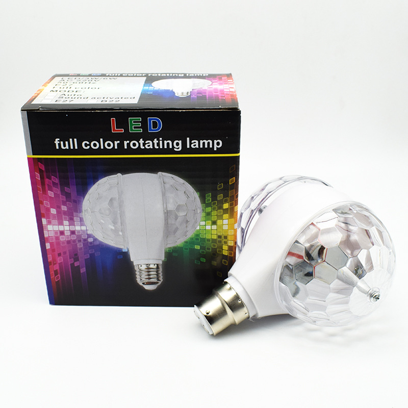 Double-headed magic ball mini stage light atmosphere festival 3W6WLED colorful rotating small magic ball two-way colorful magic ball
