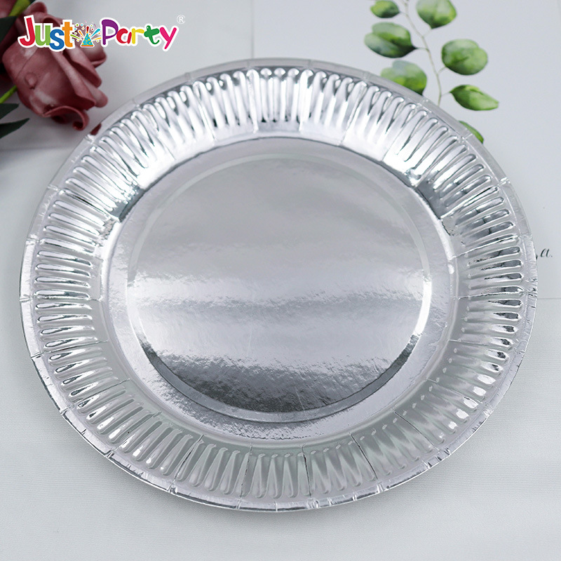 Birthday Party Disposable 7-inch Paper Plate Paper Plate Bowl Color Disc Holiday Party Cake Fast Food Plate Factory Batch