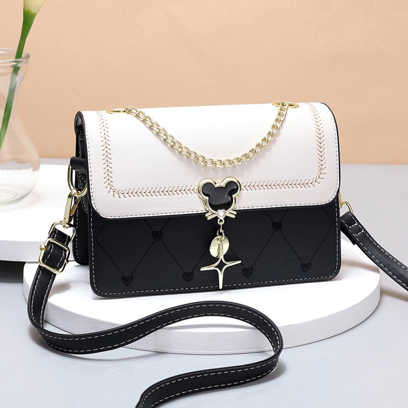 Small Bag Women's Bag New Fashion Women's Shoulder Bag Fashionable All-match Embroidery Small Square Bag