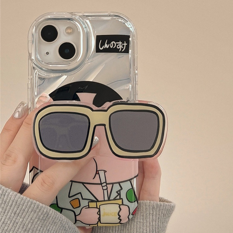 Small Batch Instagram Crayon Shin-chan Sunglasses Compatible with 12 Apple iPhone Pro Max 13 Pro New iPhone 11 Case