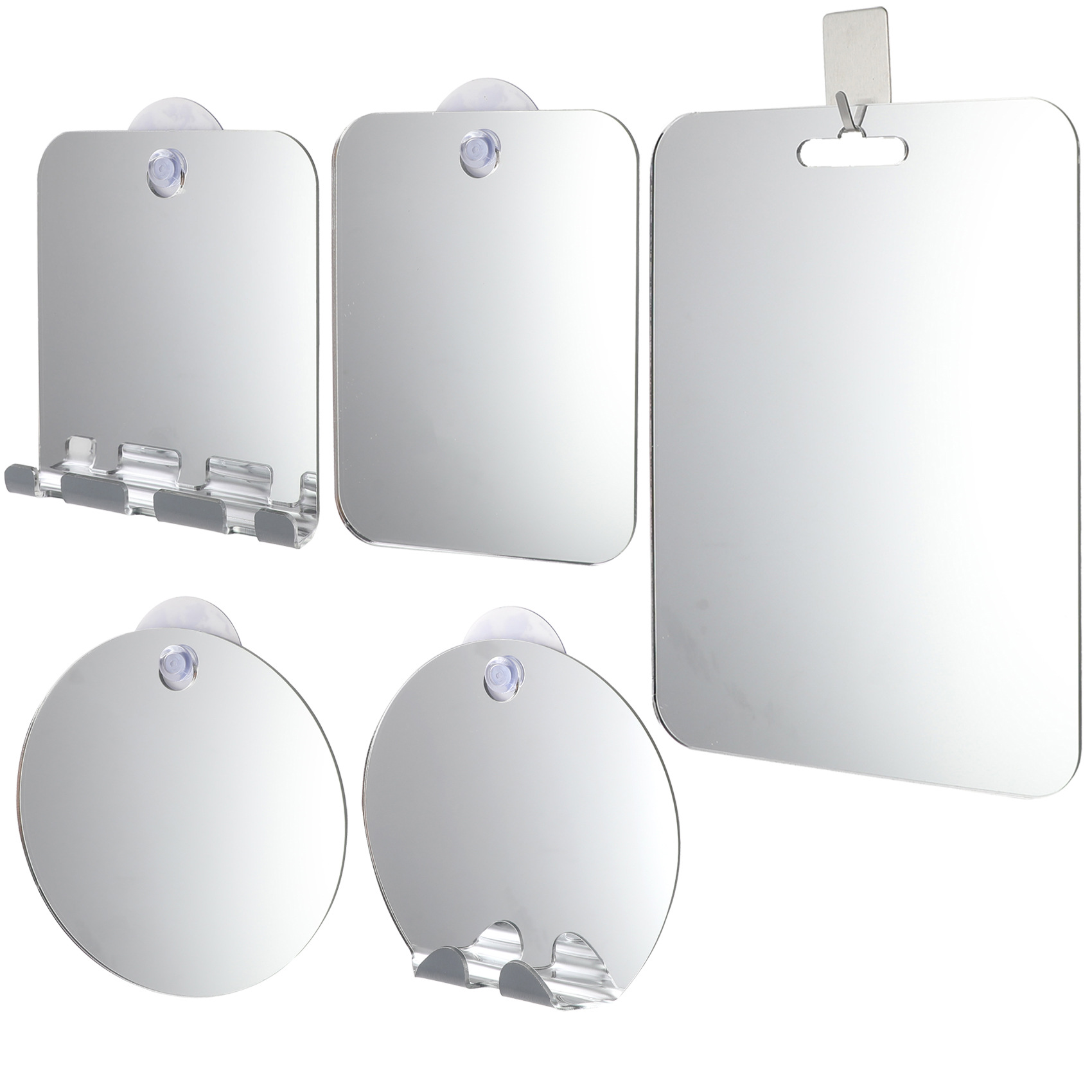 Cross-border shower mirror shaving acrylic mirror small mirror travel cosmetic mirror bathroom mirror wall hanging plastic mirror wholesale