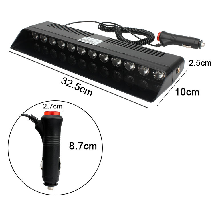Cross mirror for S12 car suction cup flash lamp 12LED high-brightness spotlight shovel type front gear suction cup flash