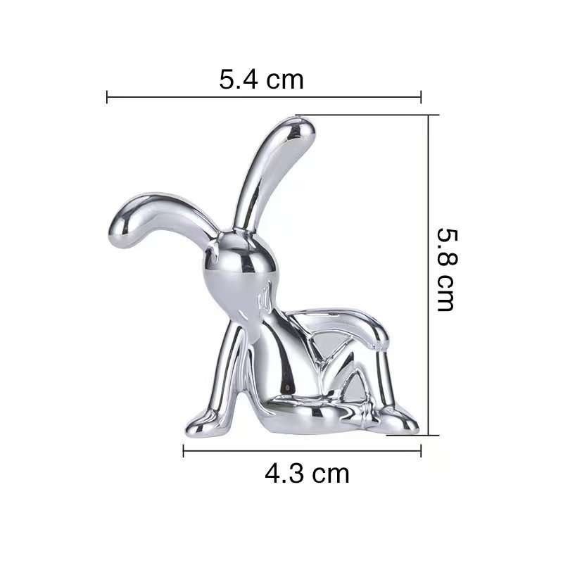 Creative UV long-legged rabbit crafts toothpick tube cup lid handle accessories tissue storage box ornaments