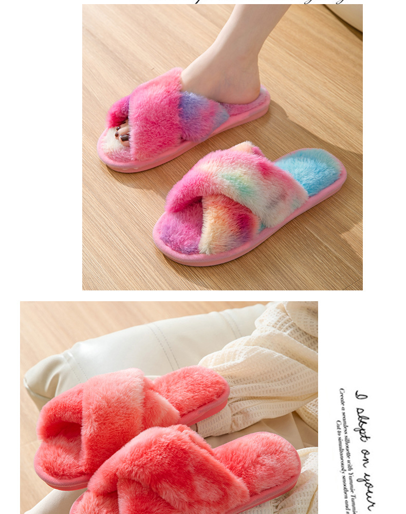 Cross-border Opening Mao Mao Winter Home Rendering Cross Women's Indoor Warm and Slip-resistant Mao Mao Mao Slippers_voghion.com