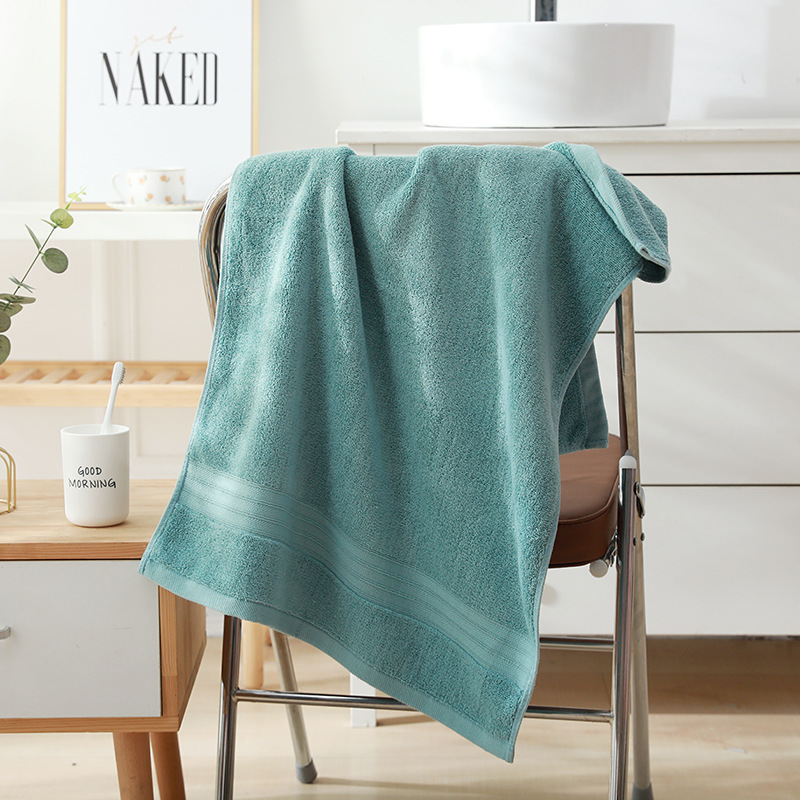 Combed long staple cotton small bath towel 50*100cm cotton children's strapless thick soft absorbent embroidery logo wholesale