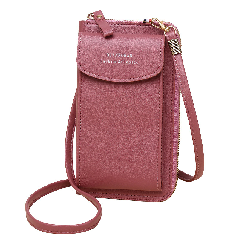 2023 new ladies slung mobile phone bag wholesale large capacity multi-functional solid color fashion simple shoulder bag