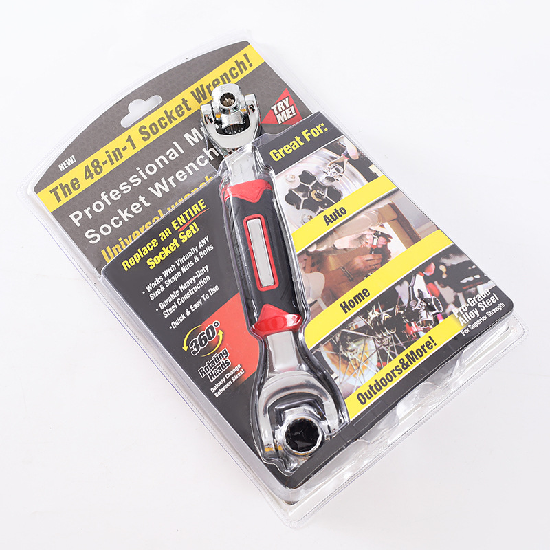 Factory direct supply 48-in-one wrench multi-function wrench rotating dog wrench 52-in-one wrench