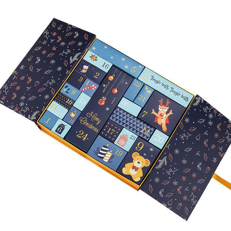 Cross-border Christmas Countdown Calendar Blind Box 2024 New Christmas Eve Gift Box Small Gift Box Empty Box