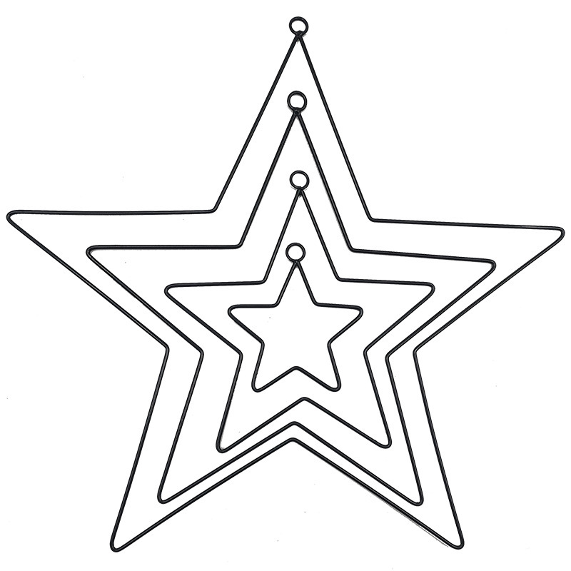 樺杉大花環鉄輪diy五角星鉄環星鉄芸捕夢網祝日生け花装飾ペンダント|undefined
