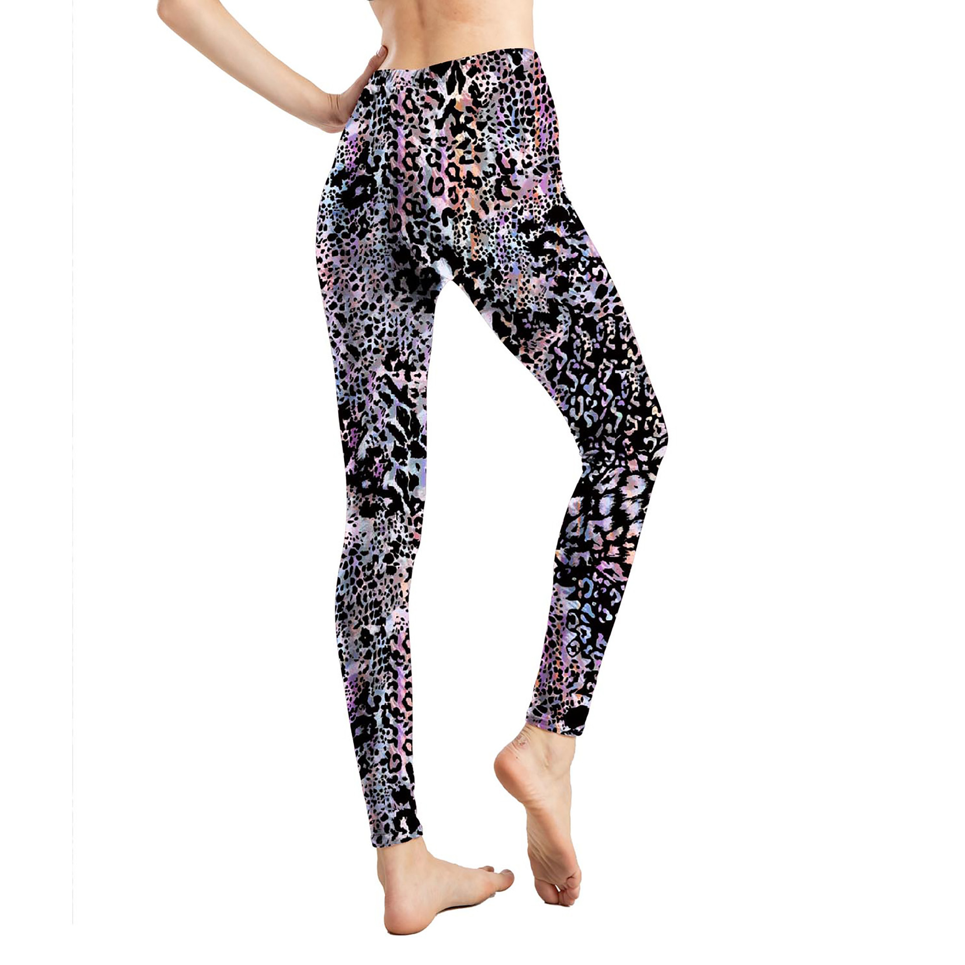 9260 new skin-friendly soft digital printed leggings animal print leopard snake print cropped pants flower pants women's factory
