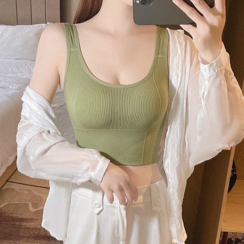 Summer seamless girl wireless fixed strap wrapped chest beauty back vest tube top bra underwear wholesale