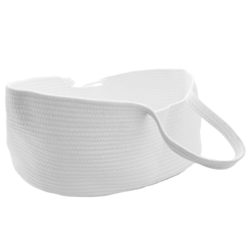 ins Cotton Rope Crib Newborn Hand Basket Baby Cradle Outdoor Sleeping Basket Portable Furniture Shooting Artifact