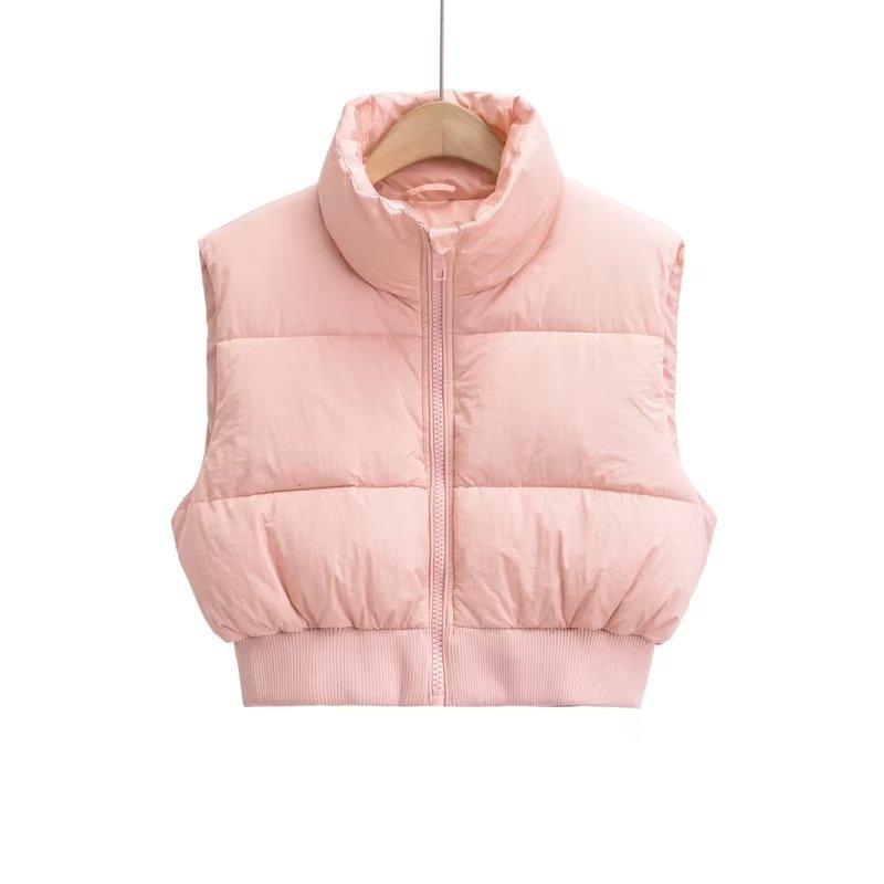 2023 Summer new European and American cross-border women's clothing street fashion urban leisure cotton-padded jacket vest w027 9222