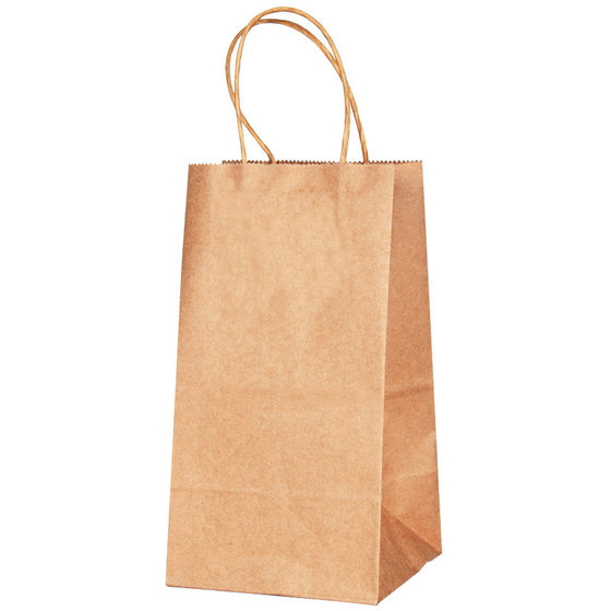 in stock wholesale New Year gift bag kraft paper bag take-out packaging bag fast food drink single cup bag custom logo